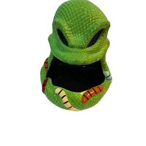 Disney Nightmare Before‎ Christmas Oogie Boogie Ceramic Candy Dish Green 11 Inch